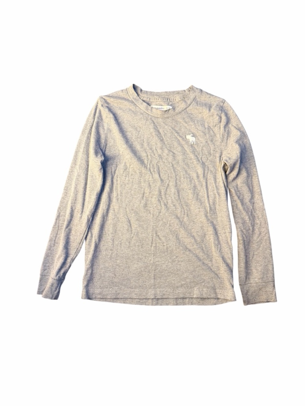abercrombie kids Gray Long-Sleeve Logo Tee Size 9/10